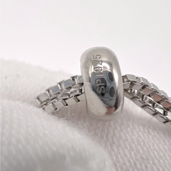 .925 Sterling Silver Pear Shaped Red Cz & Clear Cz Bolo Adjustable Bracelet - Picture 4 of 13